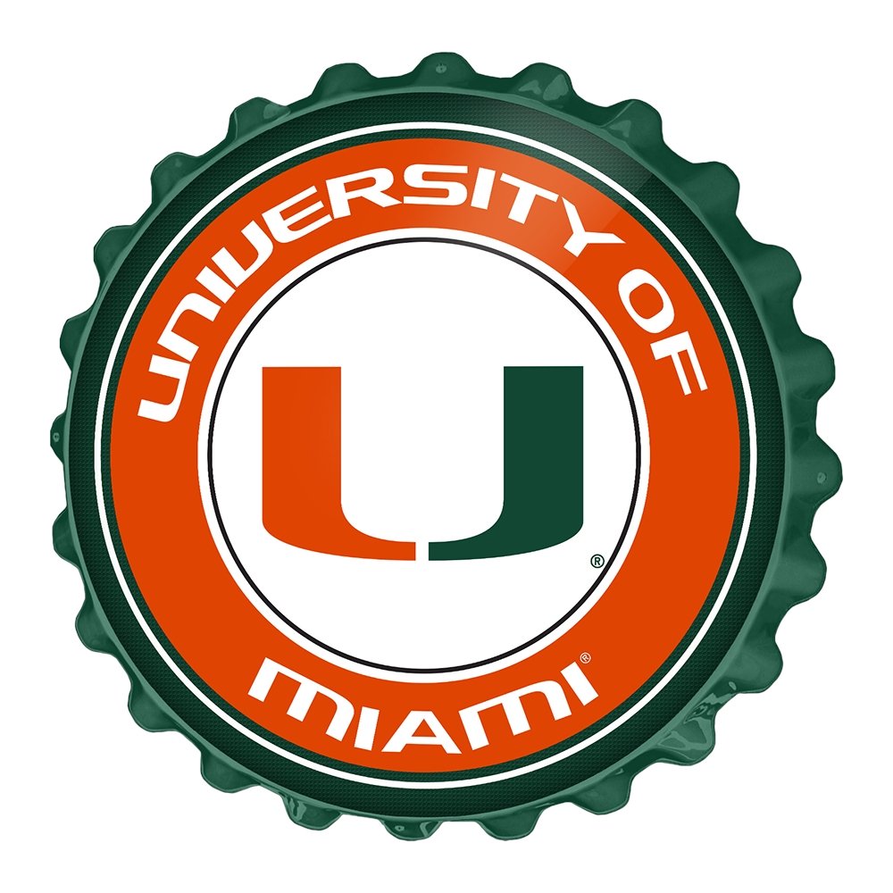 Miami Hurricans Bottle Cap Wall Sign - The Fan-Brand