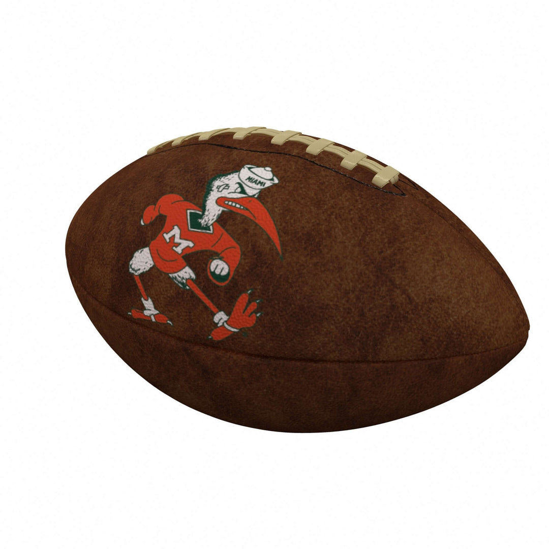 Miami Hurricanes Full Size Vintage Football - Sebastian Ibis