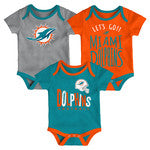 Miami Dolphins Infant Onesie 3 Piece Set