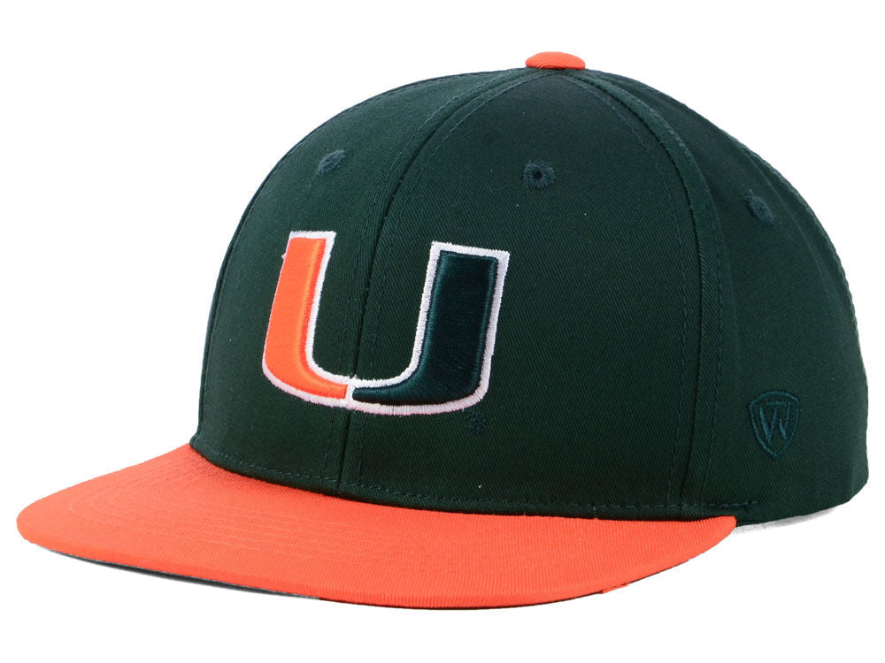 Miami Hurricanes Top of the World Youth Maverick Snapback Hat