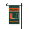 Miami Hurricanes Mini Two-Sided Garden Flag