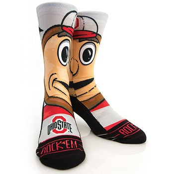 Ohio State Rock'em Brutus Mascot Socks