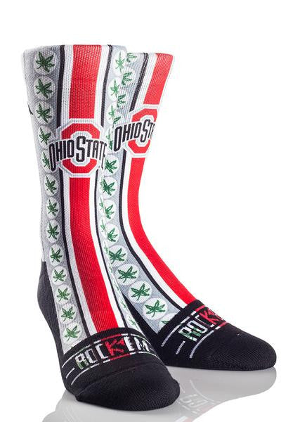 Ohio State Rock'em Helmet Series Socks - CanesWear at Miami FanWear Footwear & Socks Rock'em CanesWear at Miami FanWear