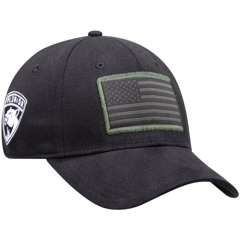 Florida Panthers adidas American Flag FlexFit Hat - Black