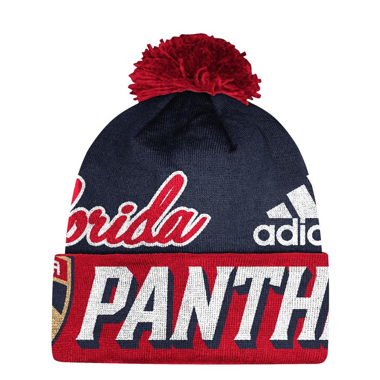 Florida Panthers Cuffed Pom Knit Beanie