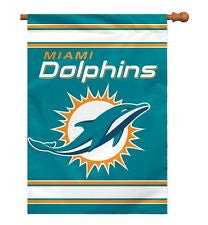 Miami Dolphins House Flag 28"x40" - CanesWear at Miami FanWear Flags BSI CanesWear at Miami FanWear