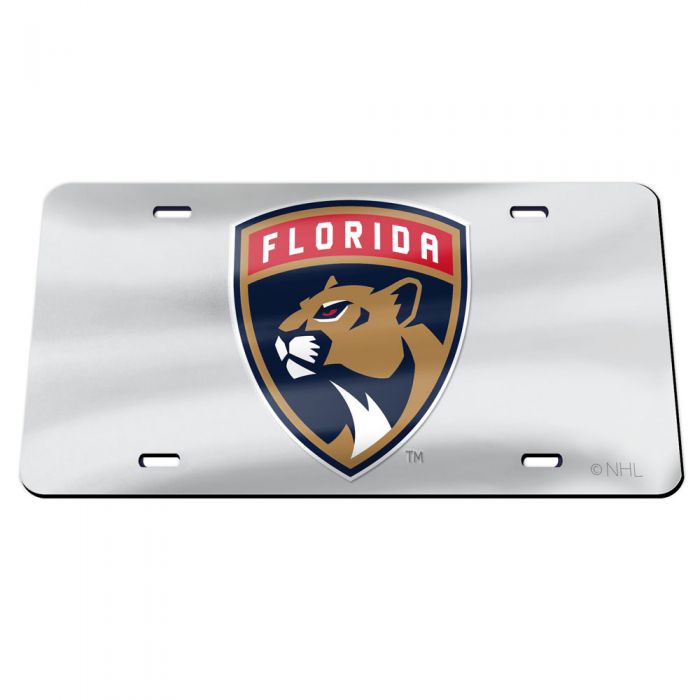 Florida Panthers Acrylic Mirrored License Plate
