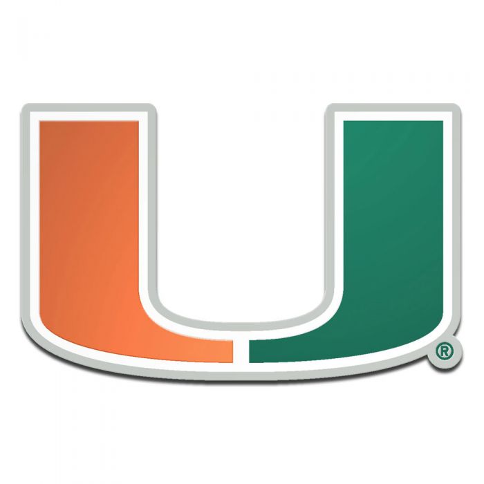 Miami Hurricanes Acrylic Auto Emblem