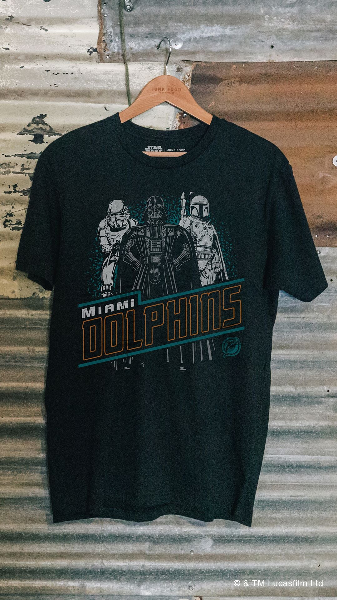 Miami Dolphins Star Wars T-Shirt by Junk Food