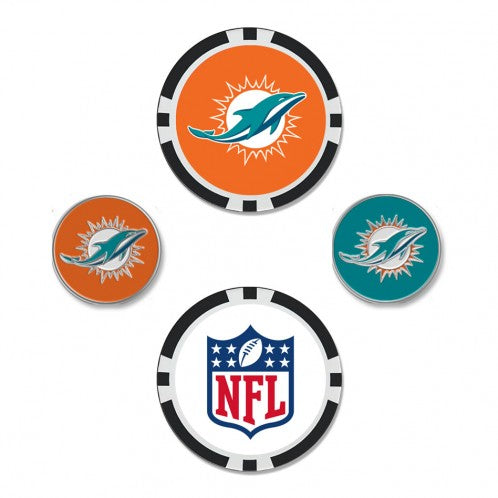 Miami Dolphins Golf Ball Marker Set