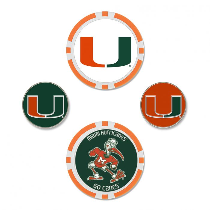 Miami Hurricanes Golf Ball Marker Set