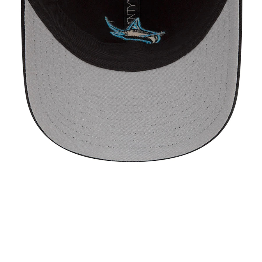 Miami Marlins New Era Batting Practice 9TWENTY Adjustable Hat Black