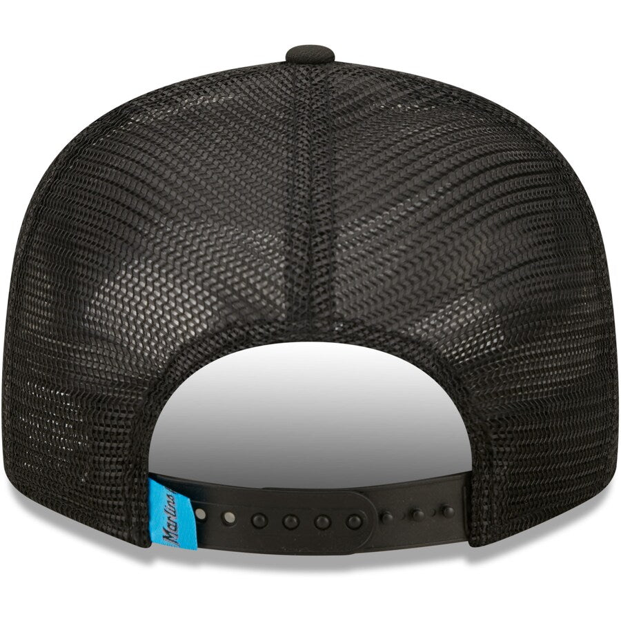 Miami Marlins New Era Tonal Band 9FIFTY Snapback Hat - Black