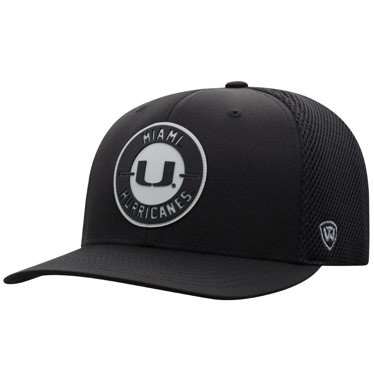 Miami Hurricanes Top of the World Abbot One Fit Hat - Black