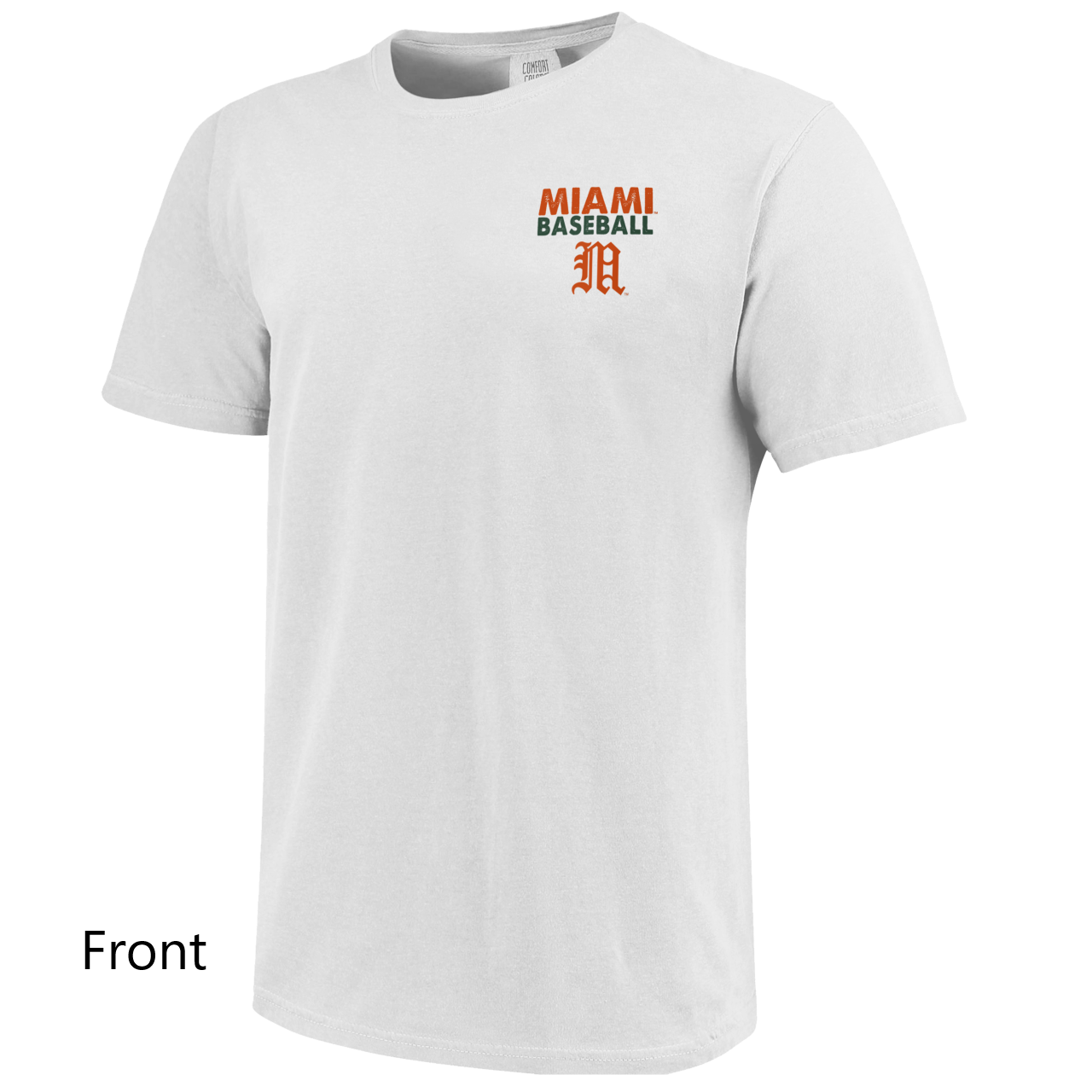 Miami Hurricanes Bats & Balls Old English M Tri-Blend T-Shirt - White
