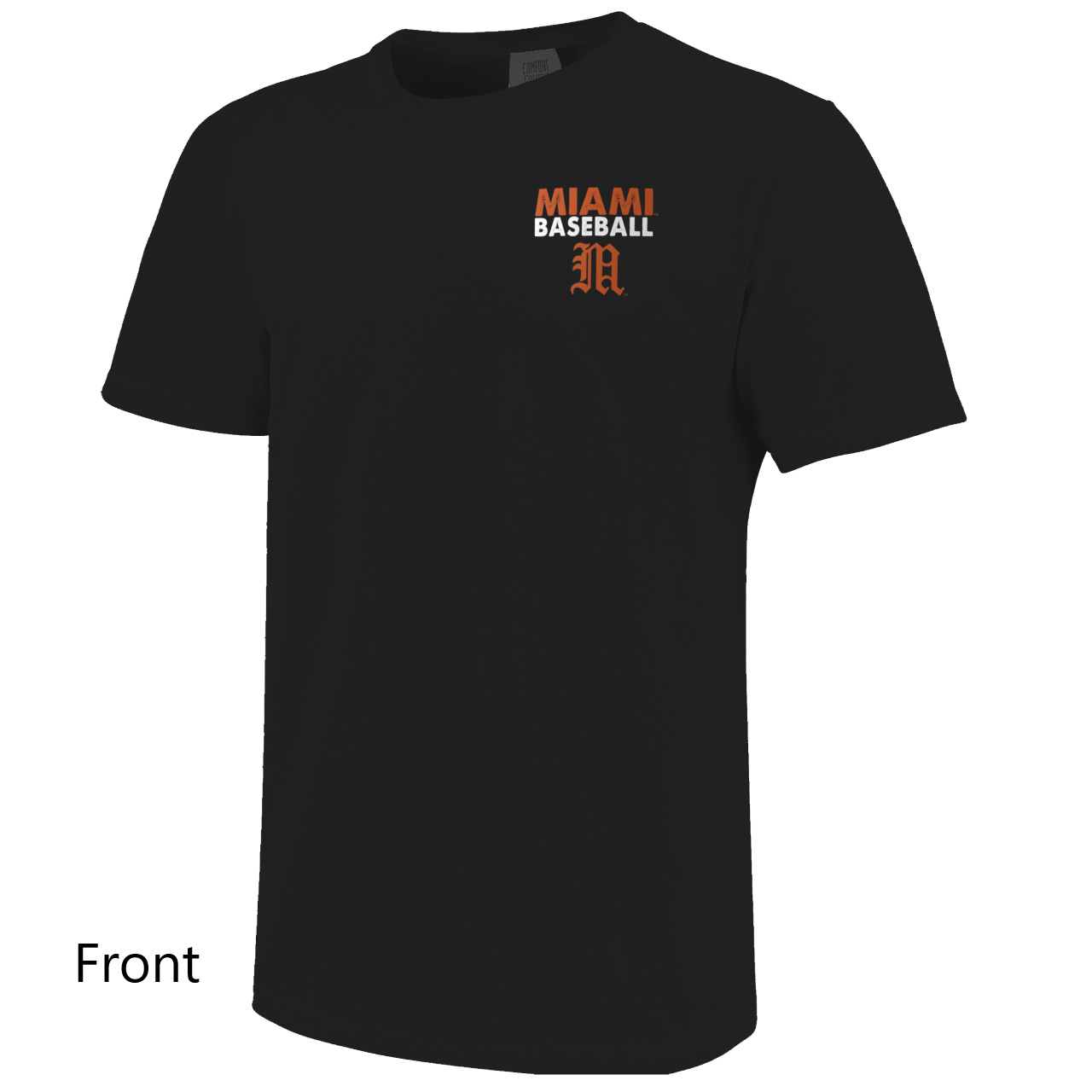 Miami Hurricanes Bats & Balls Old English M Tri-Blend T-Shirt - Black
