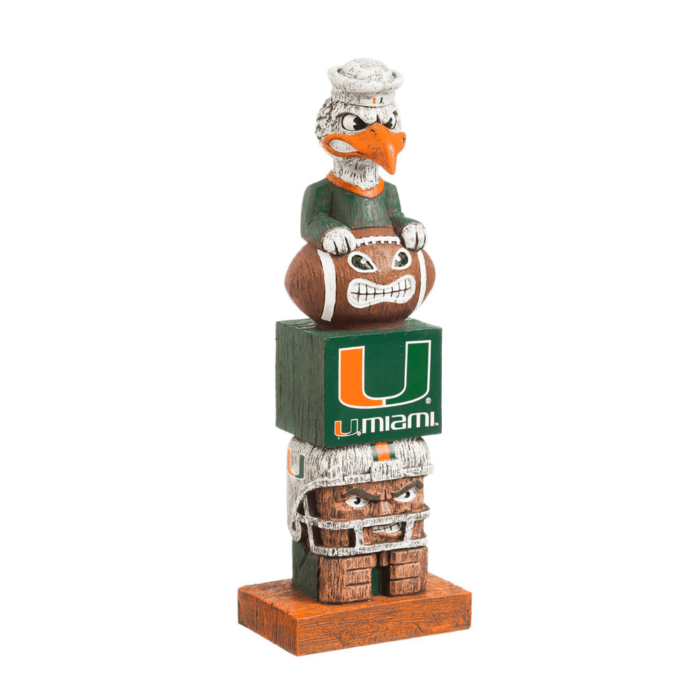Miami Hurricanes Tiki Totem Statue - Sebastian