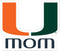 Miami Hurricanes Mom Vinyl Decal - 3"