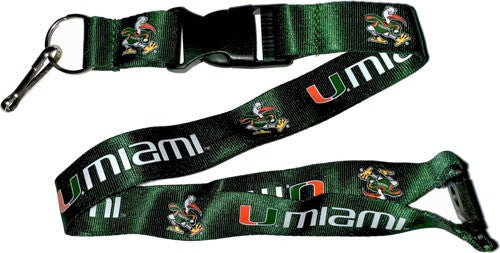 Miami Hurricanes Lanyard - Green - CanesWear at Miami FanWear Accessories Aminco CanesWear at Miami FanWear