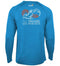 Miami Hurricanes Shark Research Seamount  UPF 50+ L/S Fishing Shirt - Maliblue