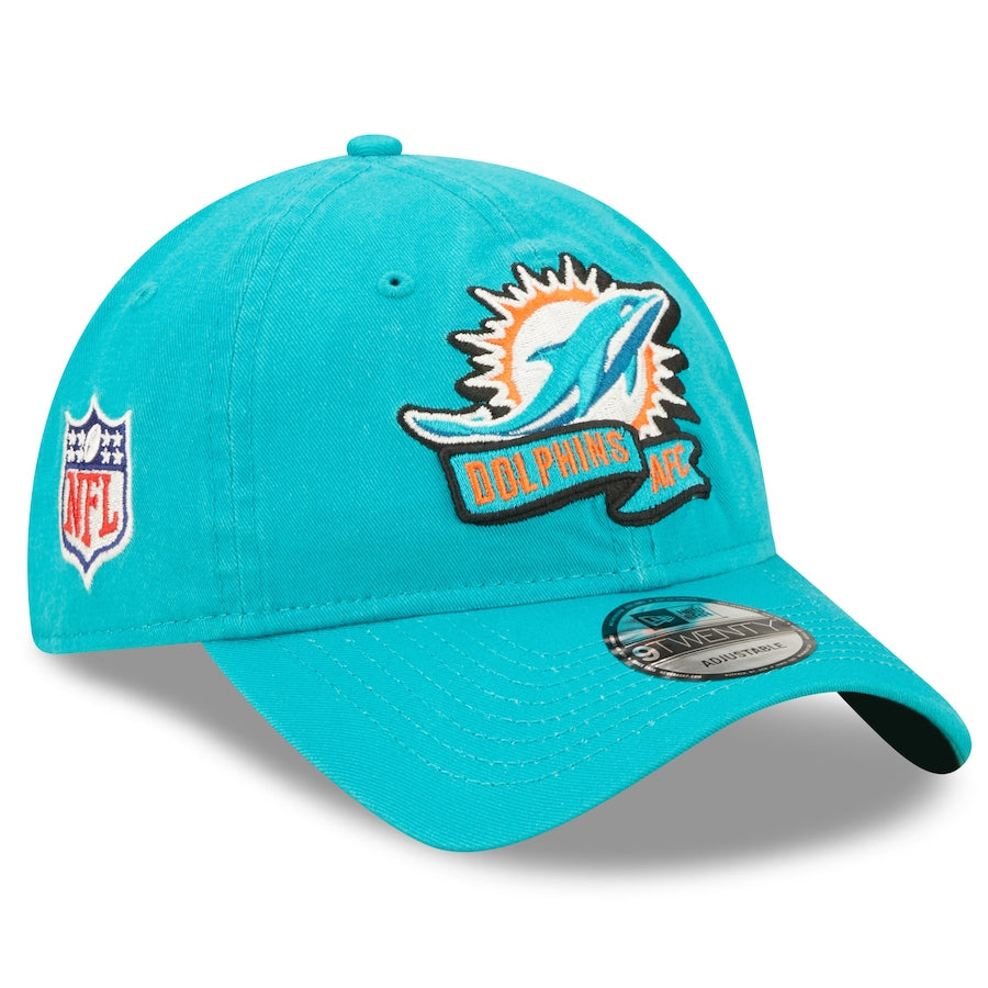 Miami Dolphins New Era 2022 Kids Sideline 9Twenty Adjustable Hat - Aqua