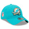 Miami Dolphins New Era 2022 Kids Sideline 9Twenty Adjustable Hat - Aqua