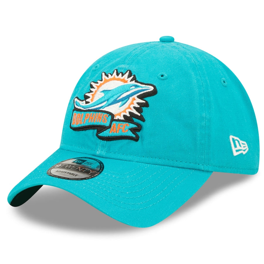 Miami Dolphins New Era 2022 Kids Sideline 9Twenty Adjustable Hat - Aqua