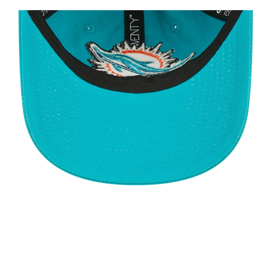 Miami Dolphins New Era 2022 Kids Sideline 9Twenty Adjustable Hat - Aqua